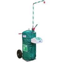 Douche d'urgence isol&eacute;e, mobile et autonome avec douche oculaire et faciale, Capacit&eacute; 30 gal., Conformit&eacute; Aucune Trail Hammer and Bolt
