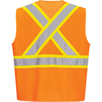 Veste de s&eacute;curit&eacute; &agrave; bandes contrastantes, Orange haute visibilit&eacute;, Petit, Polyester Trail Hammer and Bolt