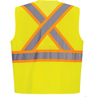 Veste de s&eacute;curit&eacute; &agrave; bandes contrastantes, Jaune lime haute visibilit&eacute;, Petit, Polyester Trail Hammer and Bolt