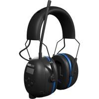 &eacute;couteurs Bluetooth AM/FM Air Defender noir & bleu, Style Bandeau, 25 dB Trail Hammer and Bolt