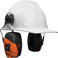 Safety Orange Link 2.0 Bluetooth Earmuffs, Cap Mount Style, 21 dB Trail Hammer and Bolt