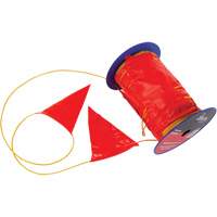Warning Line with Flags, 328' L, Orange/Yellow Trail Hammer and Bolt