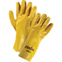 Rough-Finish Chemical-Resistant Gloves, Size 9, 12" L, PVC, Interlock Inner Lining, 47-mil Trail Hammer and Bolt
