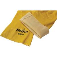 Rough-Finish Chemical-Resistant Gloves, Size 9, 12" L, PVC, Interlock Inner Lining, 47-mil Trail Hammer and Bolt