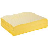 Bonded Sorbent Pads, Hazmat, 15" x 19", 8 gal. Absorbancy Trail Hammer and Bolt