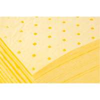 Bonded Sorbent Pads, Hazmat, 15" x 19", 8 gal. Absorbancy Trail Hammer and Bolt