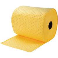 Rouleaux absorbants li&eacute;es, Lourd, 150' lo x 15" la, Absorption 10 gal. Trail Hammer and Bolt
