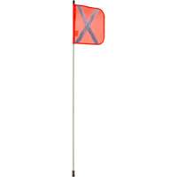 Tige de s&eacute;curit&eacute; robuste, Fixation Filet&eacute;, Hauteur 5', Orange avec X r&eacute;fl&eacute;chissant Trail Hammer and Bolt