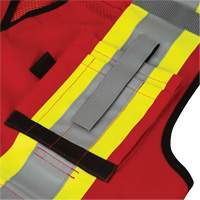 6678 High-Visibility Antimicrobial Mesh-Back Surveyor Vest, Red, Small, Polyester Trail Hammer and Bolt