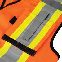 6680 High-Visibility Antimicrobial Mesh-Back Surveyor Vest, High Visibility Orange, Small, Polyester Trail Hammer and Bolt