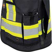 6679 High-Visibility Antimicrobial Mesh-Back Surveyor Vest, Black, Small, Polyester Trail Hammer and Bolt
