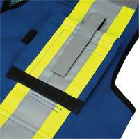 6681 High-Visibility Antimicrobial Mesh-Back Surveyor Vest, Royal Blue, Small, Polyester Trail Hammer and Bolt