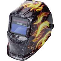 VIKING 1740 Ignition Auto-Darkening Welding Helmet, 3.78" L x 1.67" W View Area, 9 - 13 Shade Range Trail Hammer and Bolt