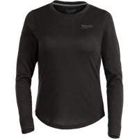 FREEFLEX Long-Sleeve Hybrid T-Shirt, Women's, X-Small, Black Trail Hammer and Bolt