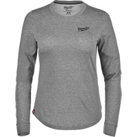 FREEFLEX Long-Sleeve Hybrid T-Shirt, Women's, X-Small, Grey Trail Hammer and Bolt