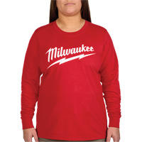 GRIDIRON Long Sleeve Logo T-Shirt, Women's, X-Small, Red Trail Hammer and Bolt