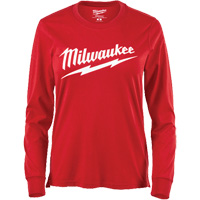 GRIDIRON Long Sleeve Logo T-Shirt, Women's, X-Small, Red Trail Hammer and Bolt