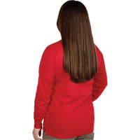 GRIDIRON Long Sleeve Logo T-Shirt, Women's, X-Small, Red Trail Hammer and Bolt