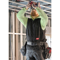 FREEFLEX Lightweight Insulated Vest, Men's, Small, Black Trail Hammer and Bolt
