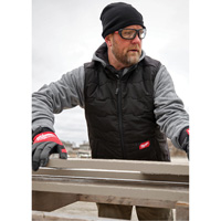 FREEFLEX Lightweight Insulated Vest, Men's, Small, Black Trail Hammer and Bolt