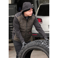 FREEFLEX Lightweight Insulated Vest, Men's, Small, Black Trail Hammer and Bolt