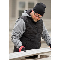 FREEFLEX Lightweight Insulated Vest, Men's, Small, Black Trail Hammer and Bolt