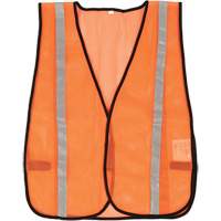 Compact Mesh Safety Vest, High Visibility Orange, Polyester Trail Hammer and Bolt