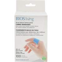 Blue Bandages, Rectangular/Square, 3", Fabric Metal Detectable, Sterile Trail Hammer and Bolt