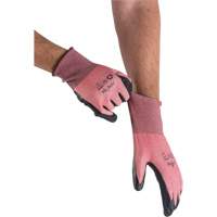 Eco-Friendly Lightweight High-Dexterity Cut-Resistant Gloves, Size 7, 18 Gauge, Foam Nitrile Coated, Stainless Steel/HPPE/RPET Shell, ASTM ANSI Level A4 Trail Hammer and Bolt