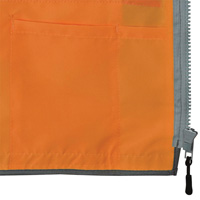 Pioneer Mesh Back Zip Front Surveyor Safety Vest, High Visibility Orange, Small, Polyester Trail Hammer and Bolt