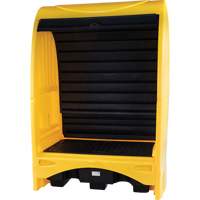 2-Drum Hard Cover Spill Pallet, 43.11" L x 61.61" W x 83.07" H, 1433 lbs. Load Capacity Trail Hammer and Bolt