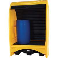 2-Drum Hard Cover Spill Pallet, 43.11" L x 61.61" W x 83.07" H, 1433 lbs. Load Capacity Trail Hammer and Bolt