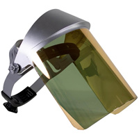 Heat Reflective Face Shield, Polycarbonate, Ratchet Suspension Trail Hammer and Bolt