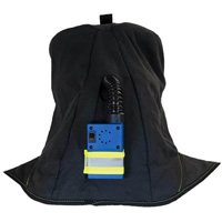 Cagoule de protection contre l'arc &eacute;lectrique TCG, Noir, 40 cal/cm², ANSI Z87.1/ASTM F1506/ASTM F1959/ASTM F2178/R&eacute;pond ou surpasse la norme CSA Z462/NFPA 70E, 4 Arc &eacute;lectrique EPI cat&eacute;gorie niveau Trail Hammer and Bolt