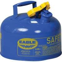 Safety Can for Kerosene, Type I, Galvanized Steel, 2.5 US gal., Blue, FM Approved/UL/ULC Listed Trail Hammer and Bolt