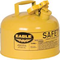 Safety Can for Diesel, Type I, Galvanized Steel, 2.5 US gal., Yellow, FM Approved/UL/ULC Listed Trail Hammer and Bolt