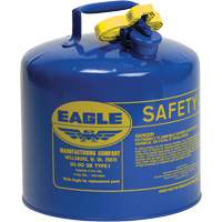 Safety Can for Kerosene, Type I, Galvanized Steel, 5 US gal., Blue, FM Approved/UL/ULC Listed Trail Hammer and Bolt