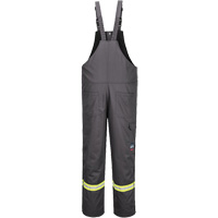 Bizflame&reg; 88/12 Insulated Bib Pants, Cotton/Nylon, Small, Grey Trail Hammer and Bolt