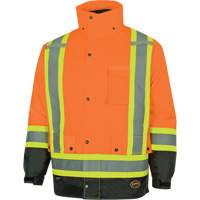 5056 Pioneer&reg; Yukon 7-in-1 Waterproof Winter Safety Parka, Polyester, Black/High Visibility Orange, X-Small Trail Hammer and Bolt