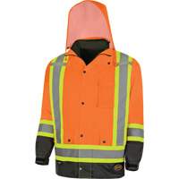 5056 Pioneer&reg; Yukon 7-in-1 Waterproof Winter Safety Parka, Polyester, Black/High Visibility Orange, X-Small Trail Hammer and Bolt