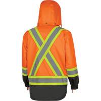 5056 Pioneer&reg; Yukon 7-in-1 Waterproof Winter Safety Parka, Polyester, Black/High Visibility Orange, X-Small Trail Hammer and Bolt