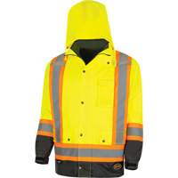 5057 Pioneer&reg; Yukon 7-in-1 Waterproof Winter Safety Parka, Polyester, Black/High Visibility Lime-Yellow, X-Small Trail Hammer and Bolt