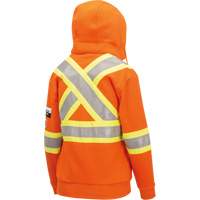 Heavyweight Safety Hoodie, Women's, X-Small, High Visibility Orange Trail Hammer and Bolt