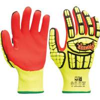 Cut and Impact-Resistant Gloves, Small, Synthetic Palm, Knit Wrist Cuff Trail Hammer and Bolt