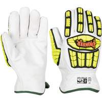 Cut and Impact-Resistant Gloves, Small, Goatskin Palm, Gauntlet Cuff Trail Hammer and Bolt