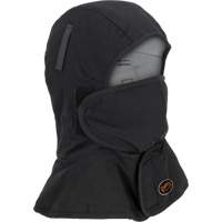 Pioneer 765A Flame-Resistant Quilted Hard Hat Liner with Long Neck & Detachable Mouthpiece, Black/Grey, Cotton/FR-Tech&reg;/Modacrylic/Nylon Trail Hammer and Bolt