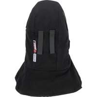 Pioneer 765A Flame-Resistant Quilted Hard Hat Liner with Long Neck & Detachable Mouthpiece, Black/Grey, Cotton/FR-Tech&reg;/Modacrylic/Nylon Trail Hammer and Bolt