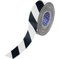 ToughStripe&reg; Max Floor Marking Tape, 2" x 100', Polyester, Black and White Trail Hammer and Bolt