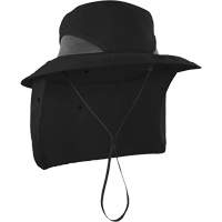 Chapeau de garde forestier 8934 Chill-Its avec prot&egrave;ge-nuque, petit/moyen, Noir Trail Hammer and Bolt