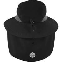 Chapeau de garde forestier 8934 Chill-Its avec prot&egrave;ge-nuque, petit/moyen, Noir Trail Hammer and Bolt